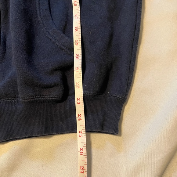 Cotton Net Full Zip Hooded Cape May New Jersey Embroidered Sweatshirt Navy L - Picture 5 of 5